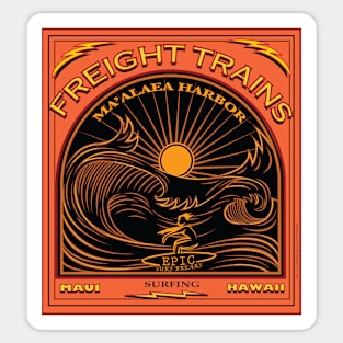 SURFING FREIGHT TRAINS MAUI HAWAII Sticker